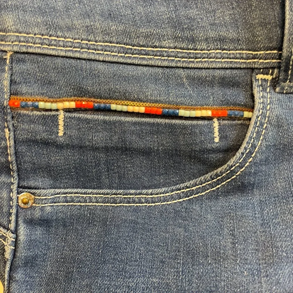 Salsa high waisted slim zip front denim jeans classic medium wash womens size 30 - Picture 7 of 11